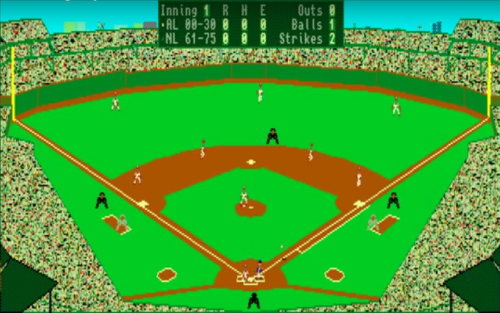 handheld baseball game from 80s