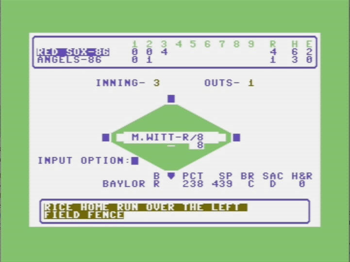 Retro Computer Baseball Game Review Computer Statis Pro Baseball