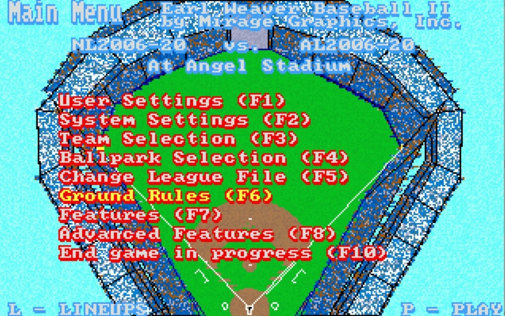 Earl Weaver Baseball II screenshot